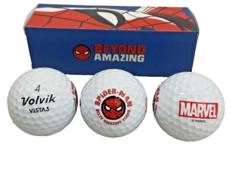 Volvik Vista3 Spiderman Golf Balls - Sleeve on Sale