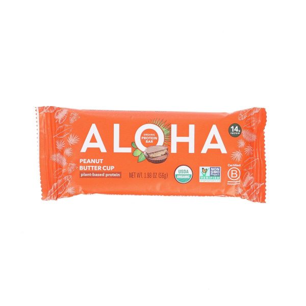 ALOHA Organic Peanut Butter Cup Plant-Based Protein Bar  (56g) Supply