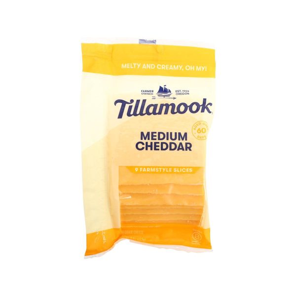 TILLAMOOK Deli Sliced Medium Cheddar Cheese  (227g) Online now