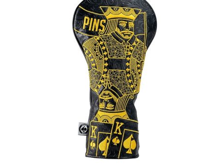 Pins and Aces Black   Gold King of Spades Driver Headcover For Cheap