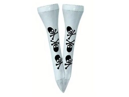 Skull and Crossbones 1.5  Hard Wood Jolly Rogers Golf Tees Cheap