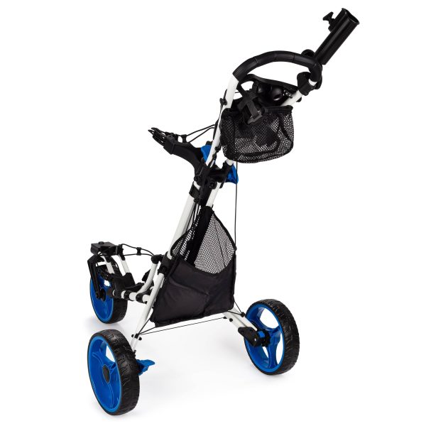 Founders Club Swerve 3 Wheel Golf Cart - White Blue on Sale