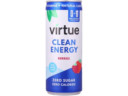 VIRTUE Clean Energy Zero Sugar Energy Drink - Berries Flavor  (250mL) Sale