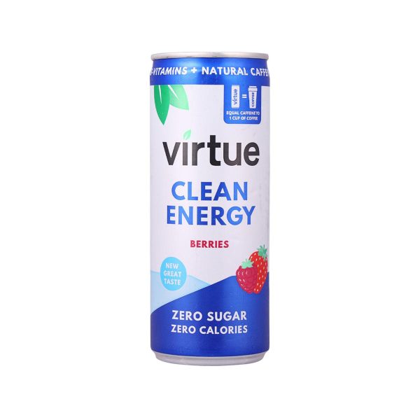 VIRTUE Clean Energy Zero Sugar Energy Drink - Berries Flavor  (250mL) Sale