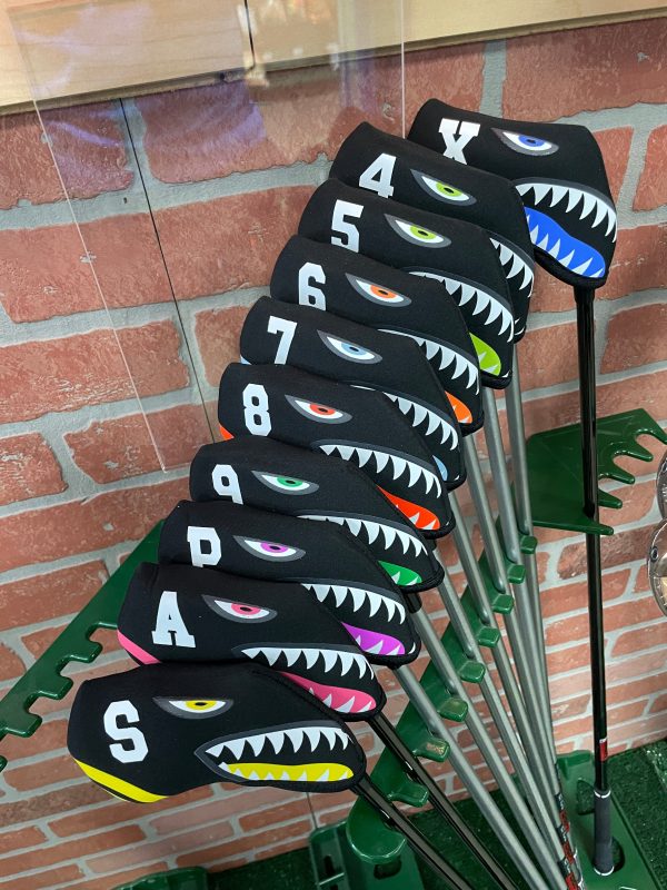 Shark Bite Neoprene Iron Head Covers Set For Sale