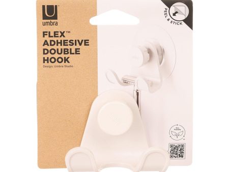 UMBRA Flex Adhesive Double Hook - White Hot on Sale