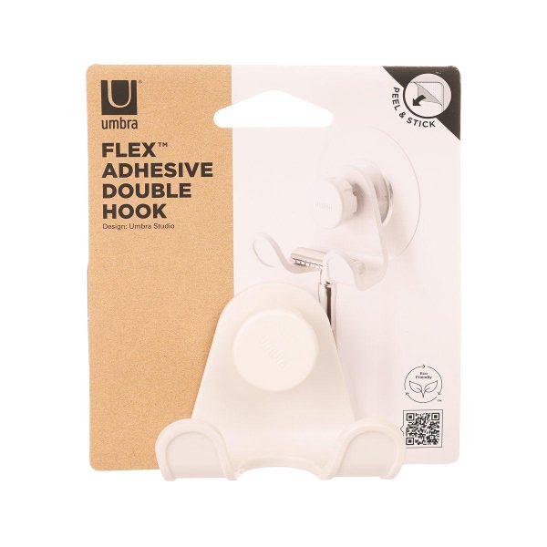 UMBRA Flex Adhesive Double Hook - White Hot on Sale