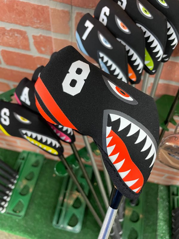 Shark Bite Neoprene Iron Head Covers Set For Sale