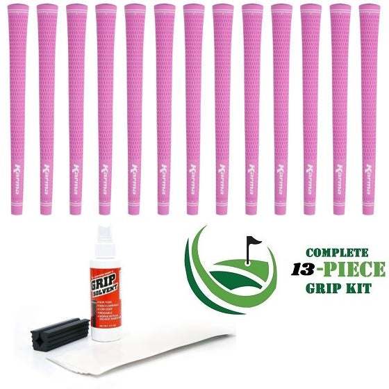 Karma Velour - 13 piece Golf Grip Kit (with tape, solvent, vise clamp) - PINK For Discount