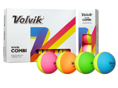 Volvik Vivid Combi Matte Finish Golf Balls For Discount