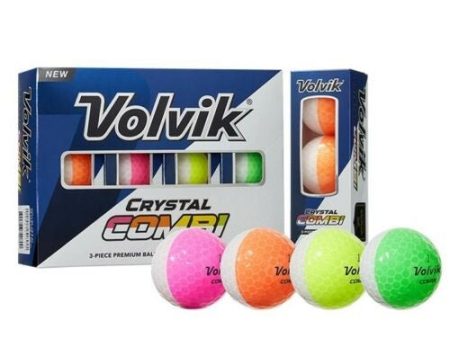 Volvik Crystal Combi Split Colored Golf Balls Online