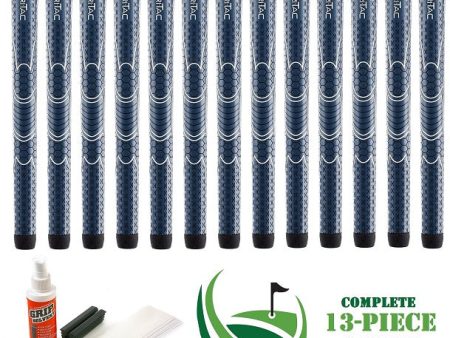 Winn Dri-Tac - 13 piece Golf Grip Kit (with tape, solvent, vise clamp) - NAVY BLUE Supply