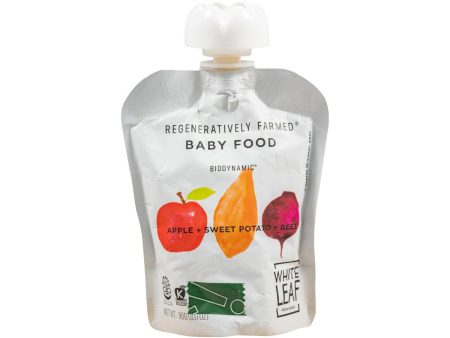 WHITELEAFPROVISIONS Organic Biodynamic Baby Food - Apple, Sweet Potato, Beet  (90g) Cheap