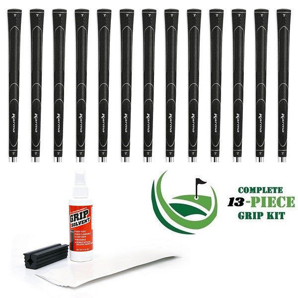 Karma Super Lite - 13 piece Golf Grip Kit (with tape, solvent, vise clamp) Online