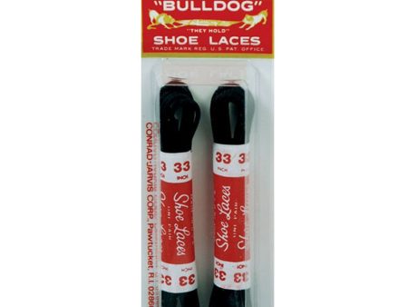 BullDog Shoe Laces (Black 33 , Waxed) Sale