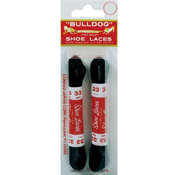 BullDog Shoe Laces (Black 33 , Waxed) Sale