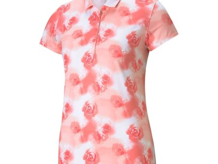 Puma Women s Cloudspun Watercolor Floral Golf Polo Sale