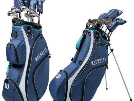 Wilson Ladies Magnolia Navy Aqua Complete Golf Box Set Cheap