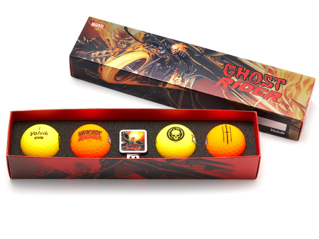 Volvik Marvel Anti-Hero Golf Ball Gift Set - Ghost Rider Hot on Sale