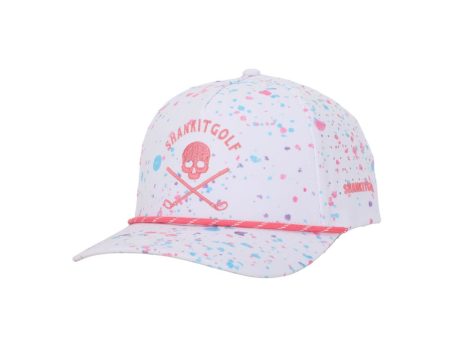 White Paint Splatter Golf Hat For Discount