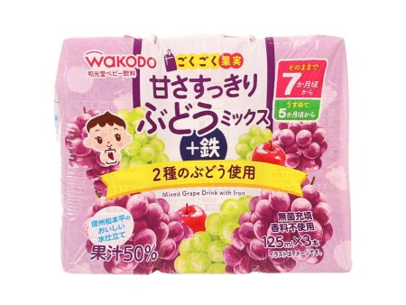 WAKODO Mixed Grape Drink  (3 x 125mL) For Discount