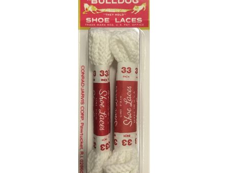 BullDog Shoe Laces (33  White, Braided) For Cheap