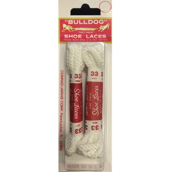 BullDog Shoe Laces (33  White, Braided) For Cheap