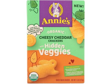 ANNIE S Organic Veggies Crackers - Cheesy Cheddar  (213g) For Discount