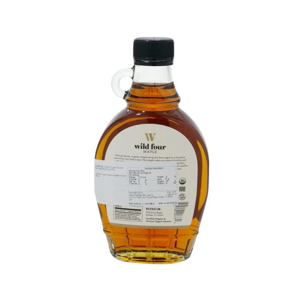 WILD FOUR Organic Bourbon Barrel-Aged Maple Syrup  (237mL) on Sale