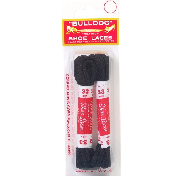 BullDog Shoe Laces (33  Black, Braided) Online now