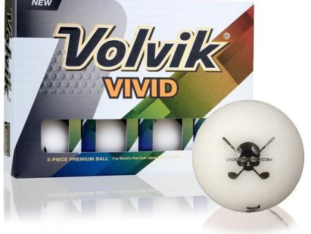 CaddiesShack Custom Jolly Rogers Skull & Crossbones Volvik Vivid Matte Golf Balls - Sleeve Online now