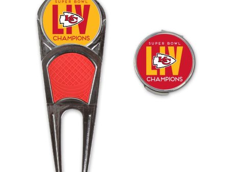 Kansas City Chiefs Super Bowl Divot Tool Hat Clip Set For Discount