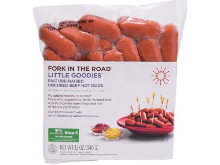 FORK IN THE ROAD Little Goodies™ Pasture-Raised Uncured Beef Hot Dogs  (340g) For Sale