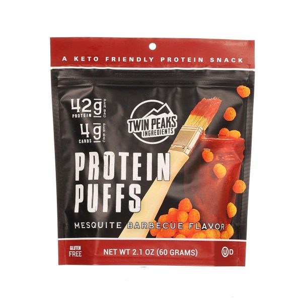 TWIN PEAKS INGREDIENTS Protein Puffs - Mesquite Barbecue Flavor  (60g) on Sale