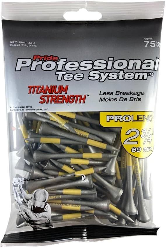 Pride PTS Titanium Strength Wood Golf Tees For Sale