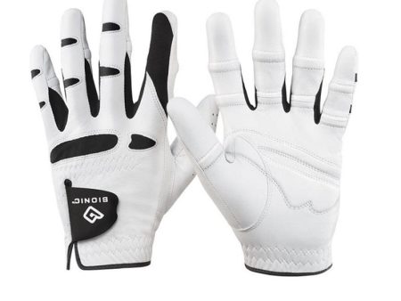 Bionic Men s StableGrip with Natural Fit White Golf Glove For Discount