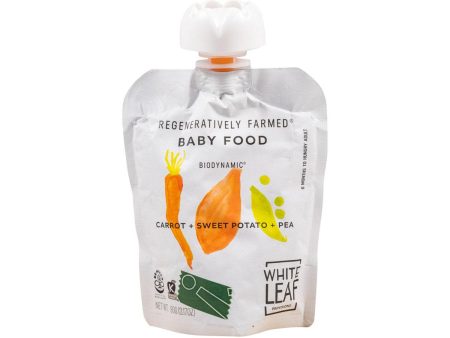 WHITELEAFPROVISIONS Organic Biodynamic Baby Food - Carrot, Sweet Potato, Pea  (90g) For Discount