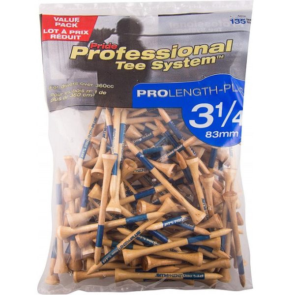 Pride PTS ProLength Wood Golf Tees - 3.25  For Cheap