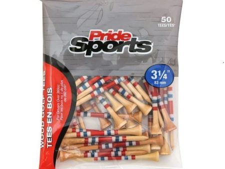 Pride Sports 3 Color Hardwood Golf Tees Supply