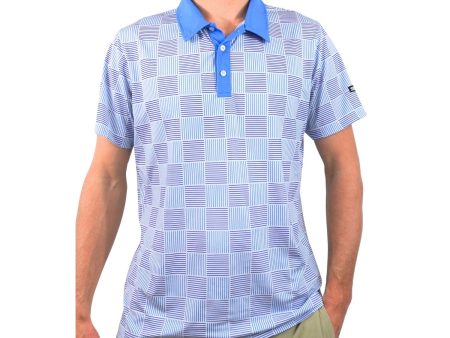 Blue Checker Polo Cheap