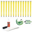 Karma Neion II - 13 piece Golf Grip Kit (with tape, solvent, vise clamp) - YELLOW Online Hot Sale