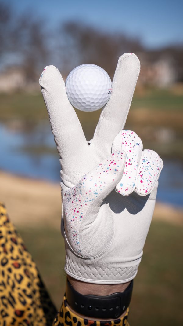 White Paint Splatter Golf Glove For Cheap