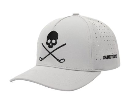 Skull and Crossbones Gray Golf Hat Online now