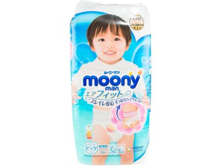 UNICHARM Moony Diapers Briefs Type - Big Size for Boy  (38pcs) Hot on Sale