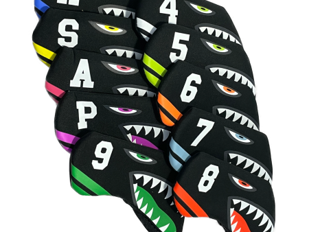 Shark Bite Neoprene Iron Head Covers Set For Sale