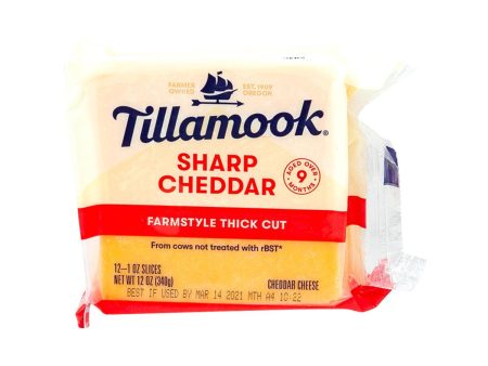 TILLAMOOK Sliced Sharp Cheddar Cheese  (340g) Cheap