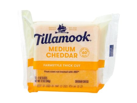 TILLAMOOK Sliced Medium Cheese  (340g) For Discount