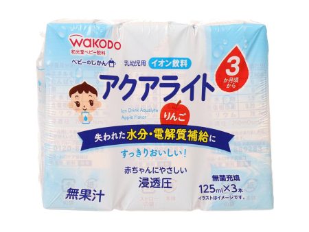 WAKODO Ion Drink Aqualyte Apple Flavor  (3 x 125mL) Cheap